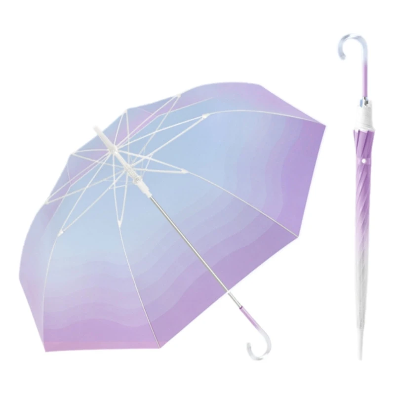 Clear Umbrella with Convenient Curved Handle, Auto Open,Rain Umbrellas for Outdoor Activities Weather Umbrella