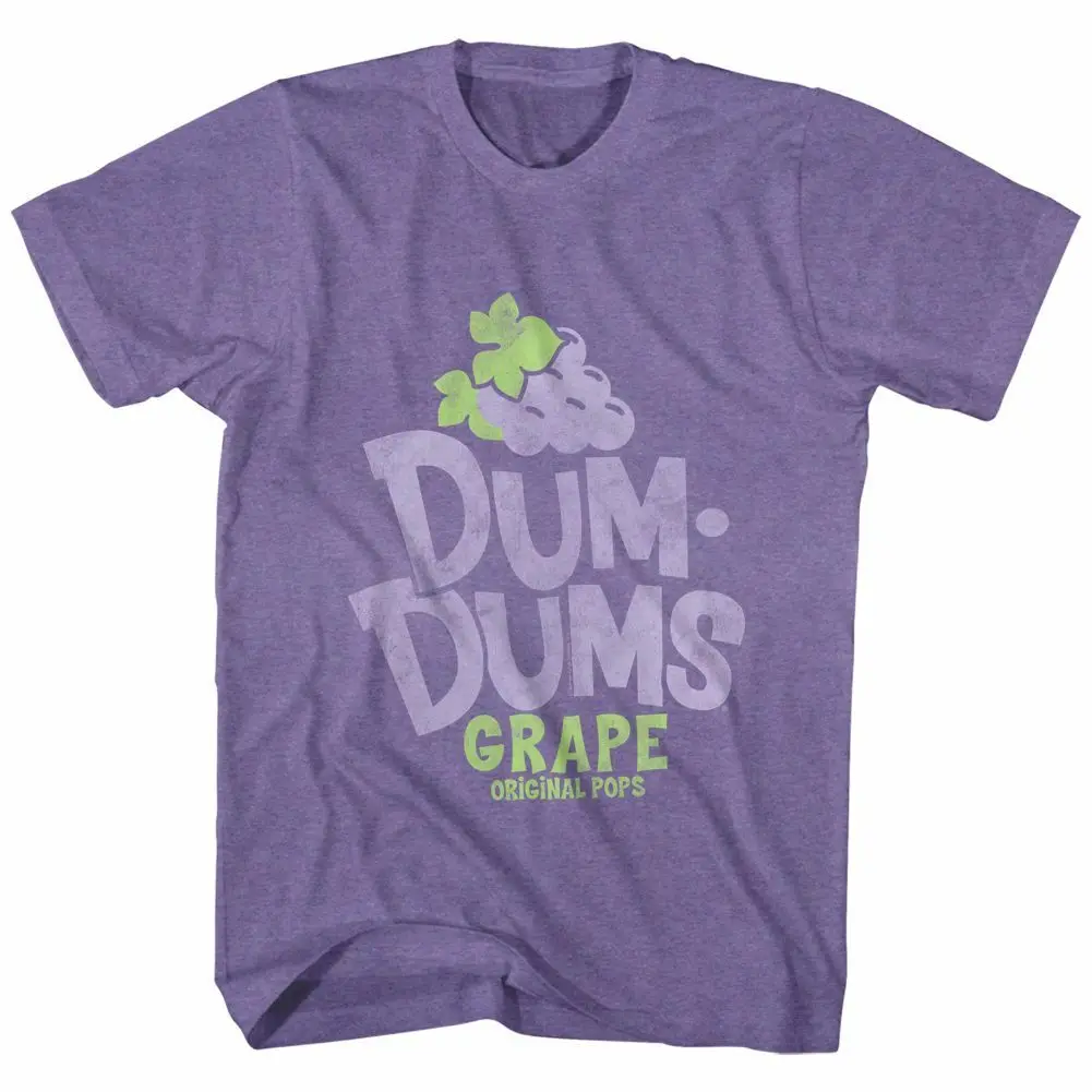 Dum Dums Grape Retro Purple Heather Adult T Shirt