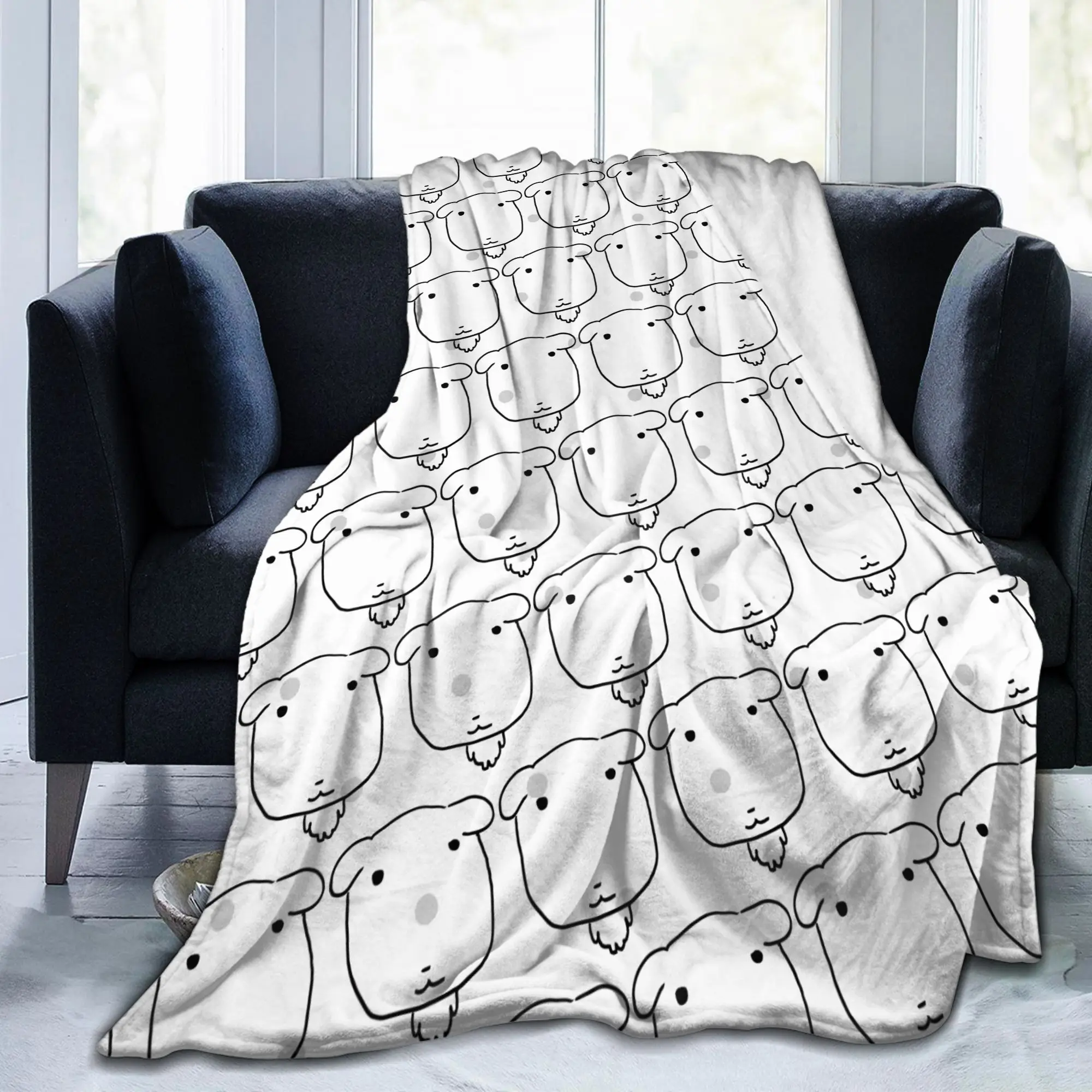 Cute Ganadis Dog Blanket Fleece  Winter  Breathable Ultra-Soft Throw Blanket for Sofa Couch Plush Thin Quilt