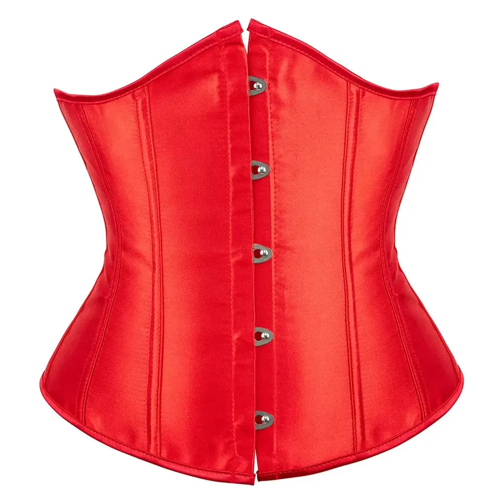 Underbust Corset Body Shaper Top Woman Sexy Waist Control Satin Waist Cincher Corselet