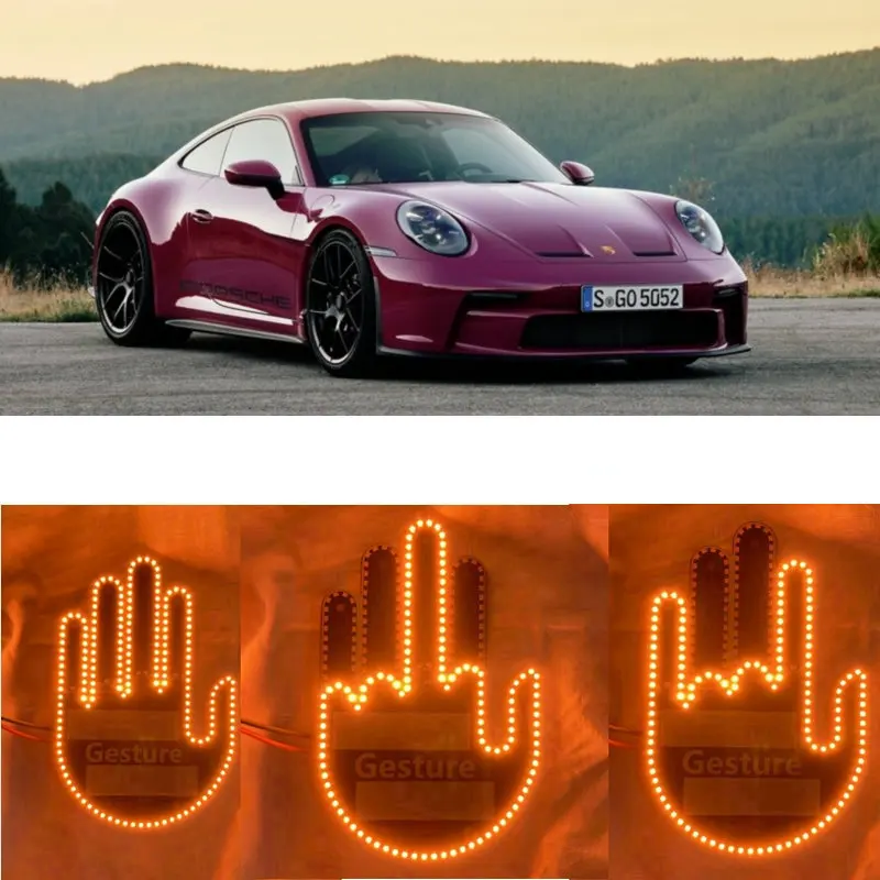 1set Car Finge Strobe GESTURE Light For PORSCHE 911 964 991 993 996 997 991 993 996 928 968 BOXSTER 981 986 987 CARRERA GT 980