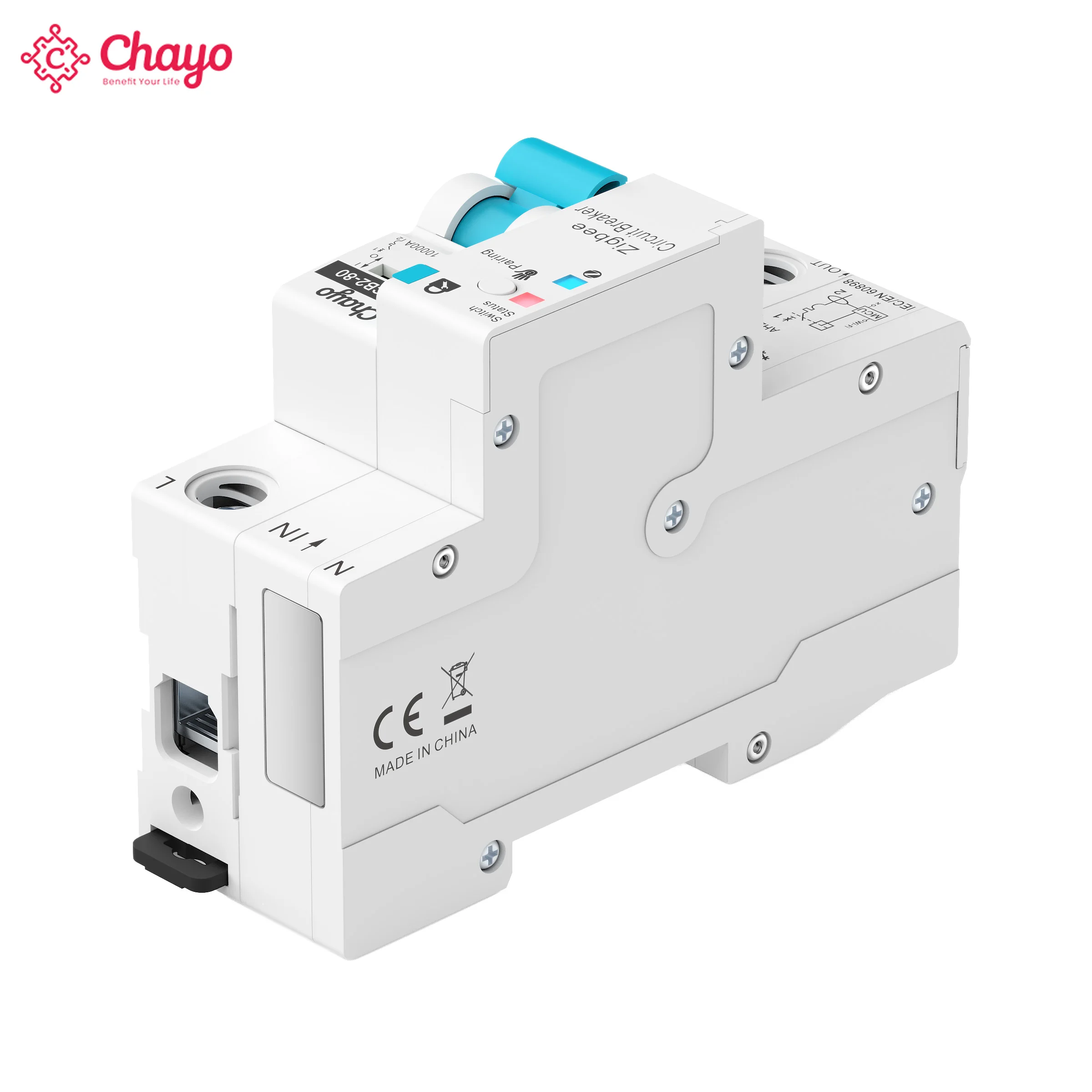 Chayo Zigbee Tuya Smart Metering MCB, Auto Reclosing Circuit Breaker, Timer Remote Control Smart Life APP