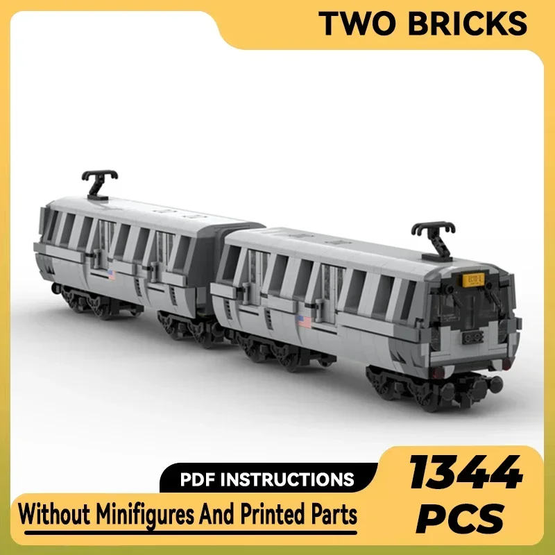 

City Car Model Moc Building Bricks New York Underground Subway Technology Modular Blocks Gifts Christmas Toys DIY Sets Assembly