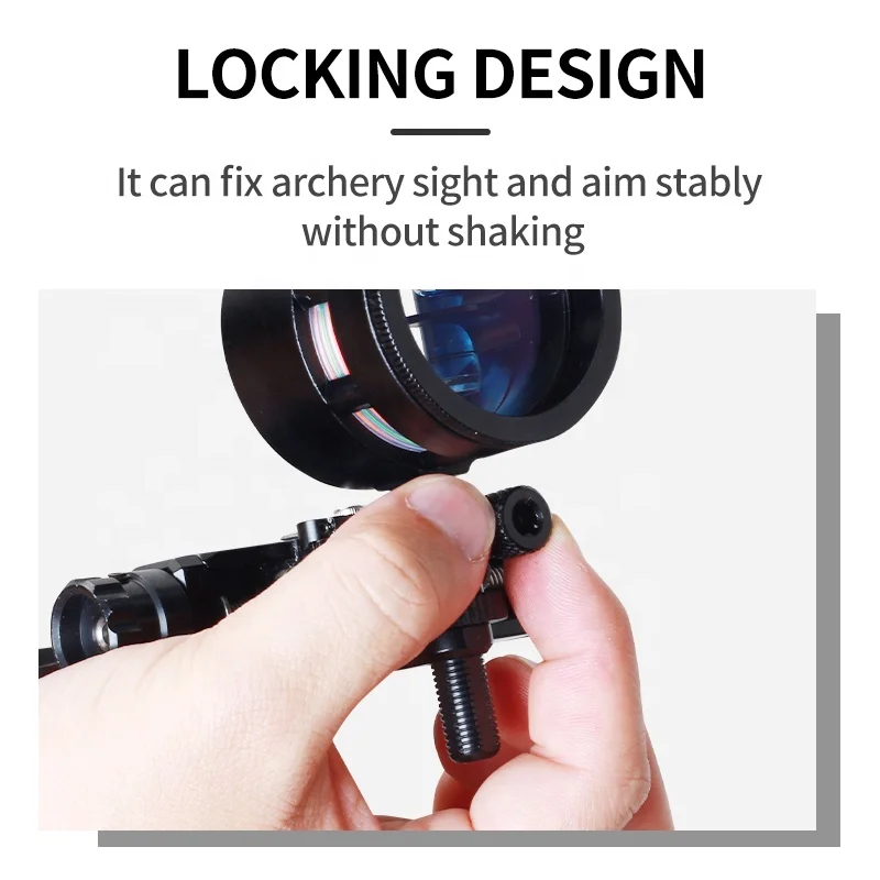 Archery MZ017/SP016 Bow Sight Compound Bow Target Hunting Long Rod Fine Adjustment Aluminum Compound Bow Single/Five Pin Sight