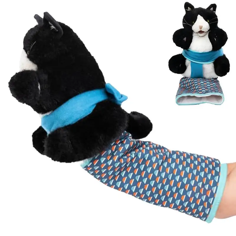 Cat Puppet Wrestler Wrestling Glove With Sturdy Padding Soft Plush Cat Wrestle Toy Animal Hand Glove Interactive Play Cat Toys