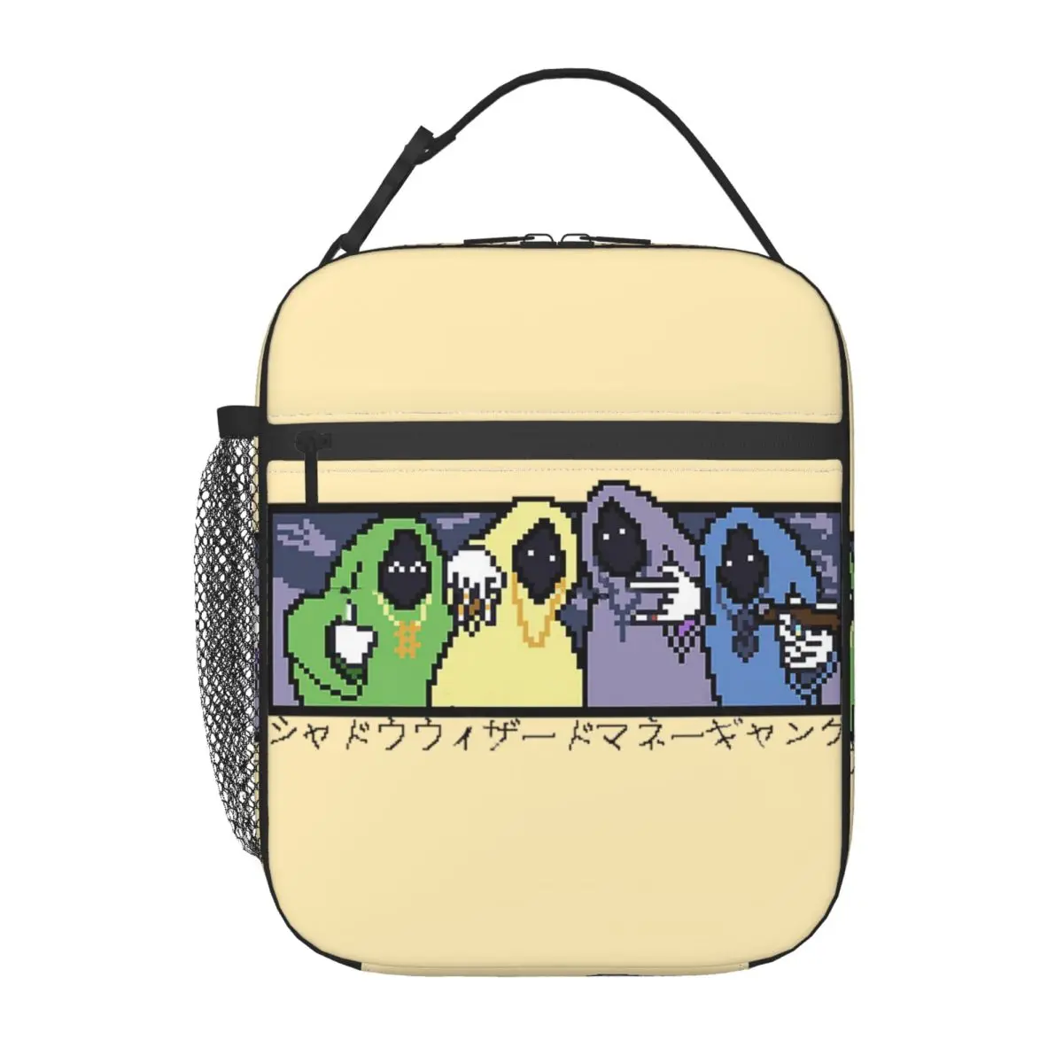 SHADOW WIZARD MONEY GANG Pixel Art Insulated Lunch Bag for Women Children Portable Food Boxes Thermal Lunch Box Tote