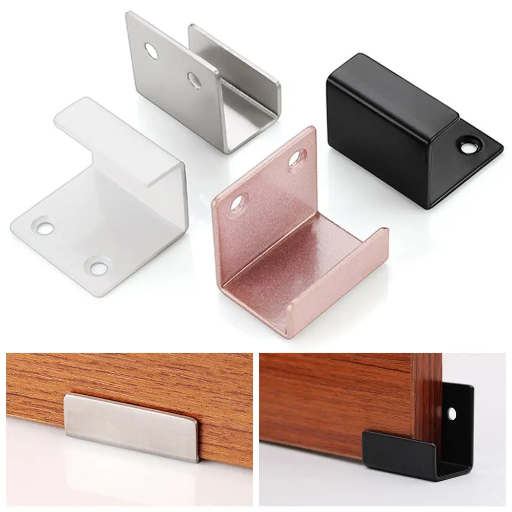 2Pcs Hardware U shape Mirror Support Hanging Code Hanging Tile Bracket Display Buckle Corner Wall Fixing Clip