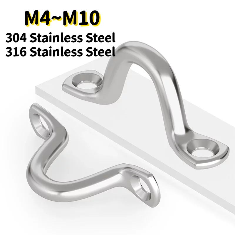 304 316 Stainless Steel Wire Eye Strap Boat Marine Ties Down Fender Hook Canopy Engines Accessories M4 M5 M6 M8 M10