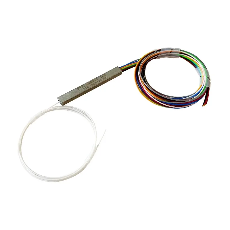 Mini Steel Tube 1x8 PLC Fiber Splitter 0.9mm Bare Fiber Without Connector For FTTH FTTX Field Optical Cable Assembly