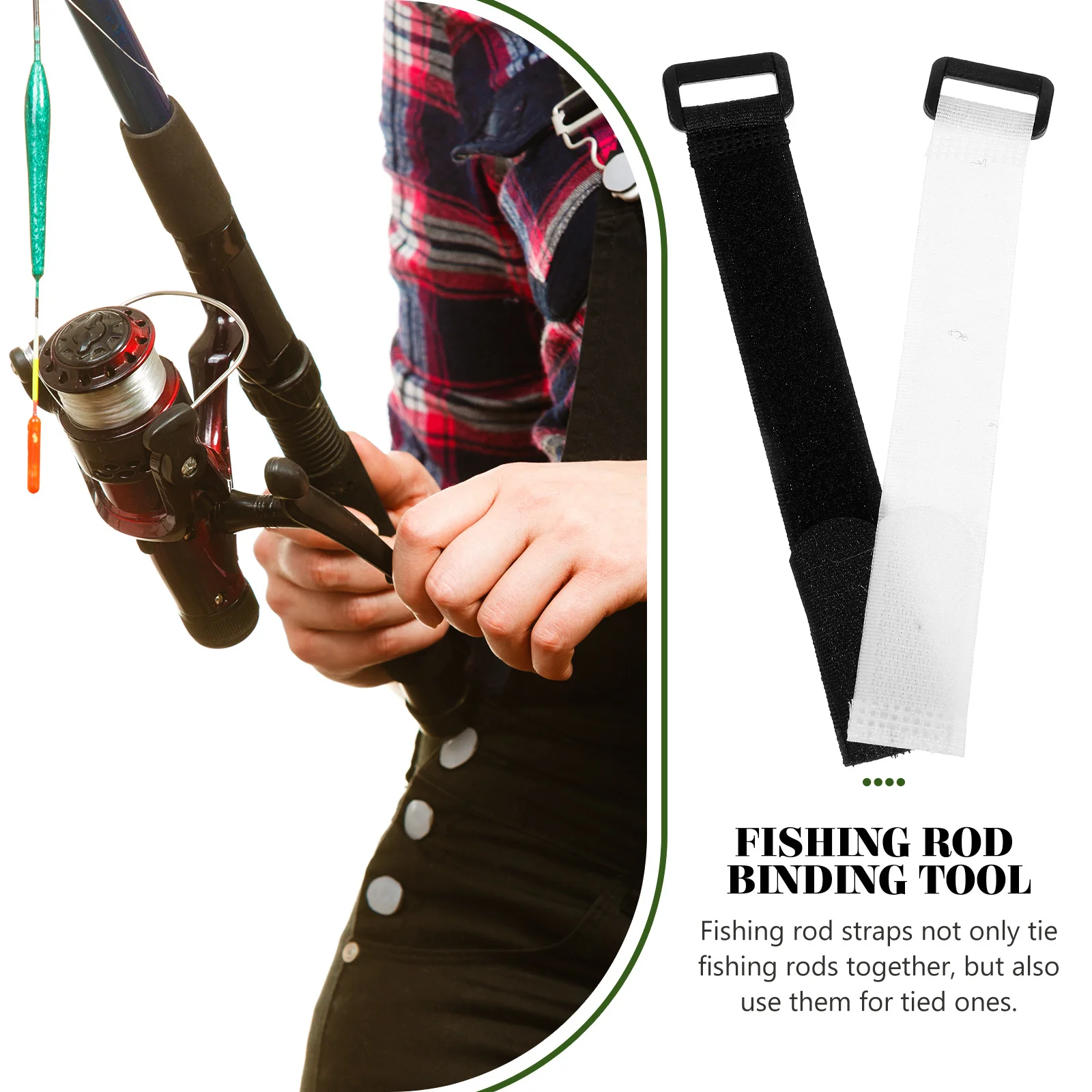 

10Pcs Fishing Rod Strap Adjustable Carrier Breathable Comfortable Durable Nylon Fishing Supplies