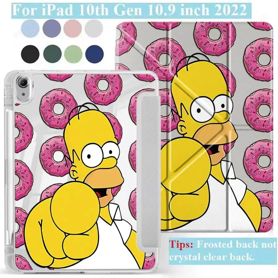 

The Simpsons Tablet Case For iPad Mini 6 7 Air 4 5 M3 M2 1 2 M4 11inch Pro 2025 Pro 11th 10th 9th 8th 7th 12.9inch Y-Fold Holder