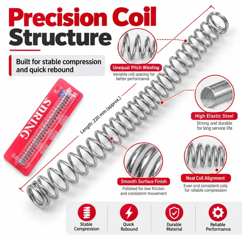Unequal Compression Springs AEG  Wire Type  M100 M110 M120 M130 M140 M150 M160 M170 16.3 16.4 17.5cm Hobby Spare Accessories