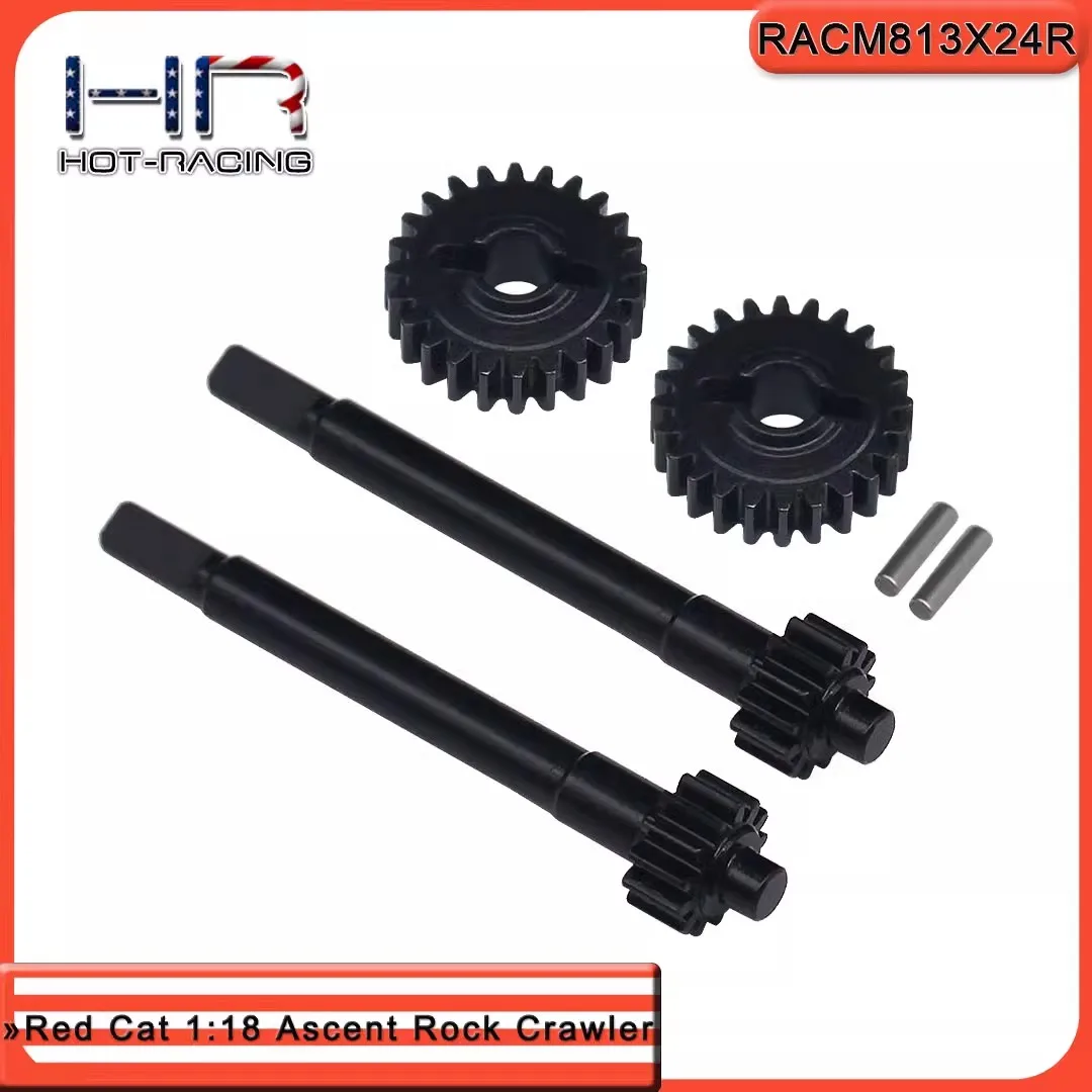 HR CNC Machined Steel 13T-24T Under Drive Portal Gear Set for RedCat 1:18 Ascent Rock Crawler