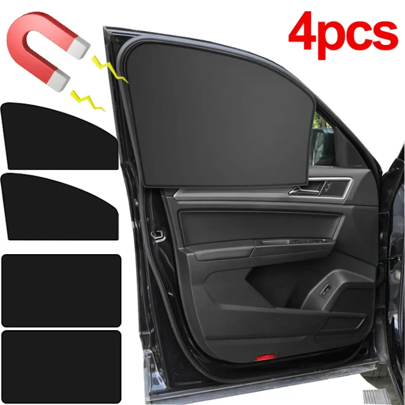 Magnetic Car Window Sunshade Cover Summer UV Protection Car Side Front Rear Window Mesh Curtain Protector Cover Auto Accessories