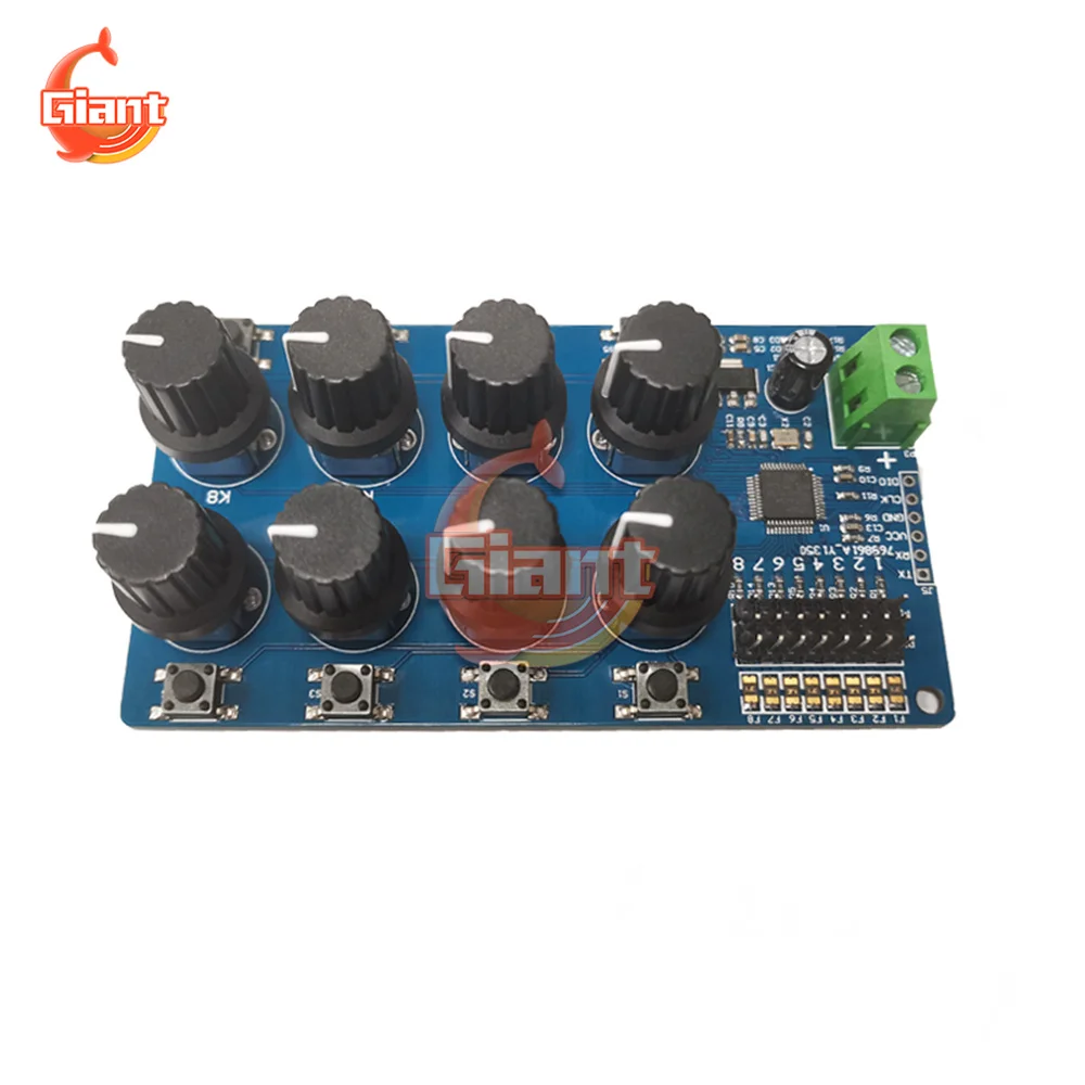 

8CH Rotary Knob Servo Driver 8 Channel/Way Controller Board Overcurrent Protection Servo Tester Servo Controller