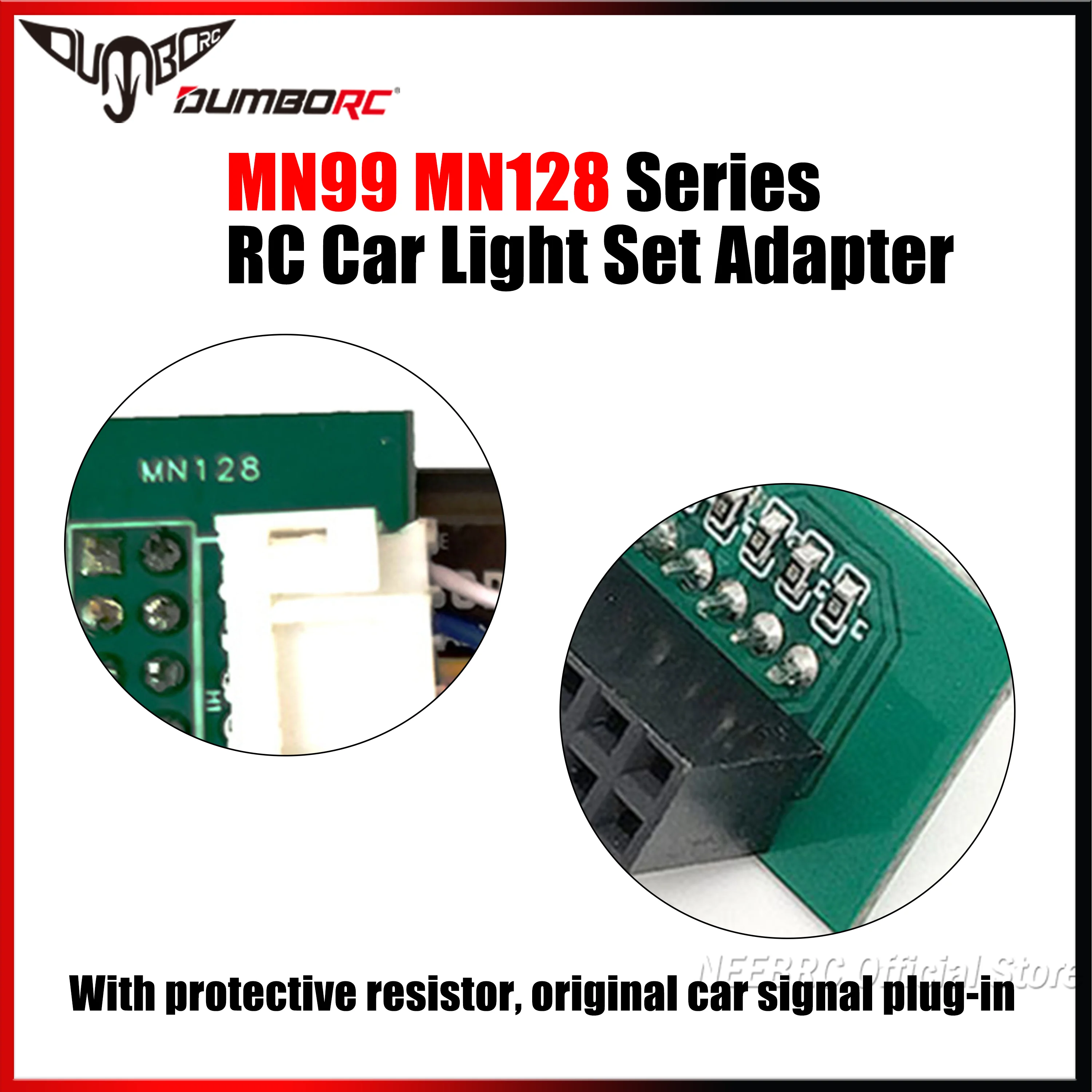 

DUMBORC MN99 MN128 RC Car Light Set Adapter Lamp Plug for MN Series MN98 MN78 MN86 MN168 P6DC 6CH Receiver Vehicle Accessories