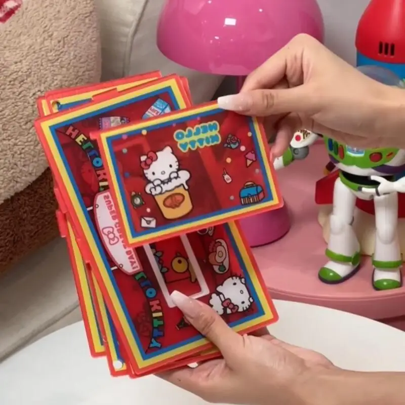 سانريوس مرحبا كيتي لتقوم بها بنفسك علبة من الورق المقوى Ins نمط جديد محبوك الأنسجة صندوق لطيف تخزين سطح المكتب رائجة البيع غرفة الديكور Kawaii #1