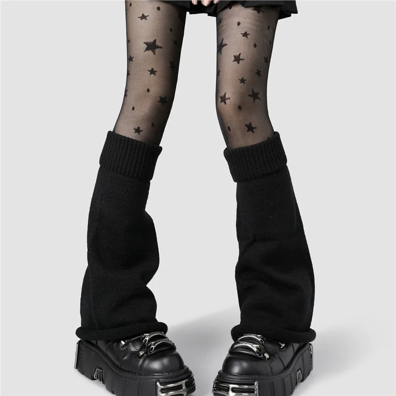 Japanische Lolita-Beinstulpen für Damen, gestrickte Wollsocken mit Ball-Dekor, Winter-Fußbedeckung für Cosplay, Herbst und Winter