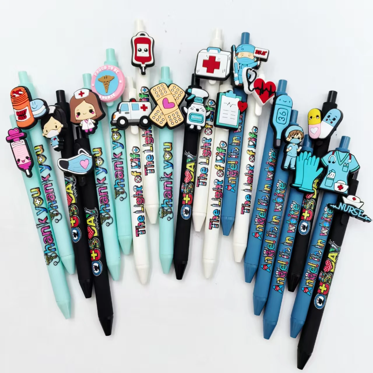 

7pcs/14pcs portable ballpoint pens for doctors and nurses, special recording pens for medical staff, stationery for Nurses' Day