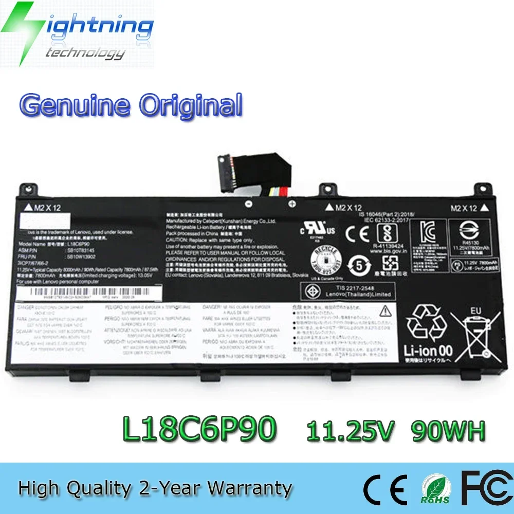 New Original L18C6P90 11.25V 90Wh Laptop Battery for Lenovo ThinkPad P53 L18M6P90 02DL028 02DL029 Series etc.