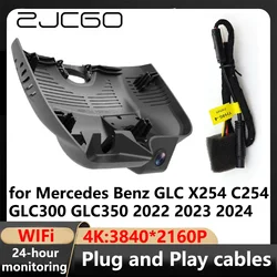 ZJCGO 4K Wifi 3840*2160 Car DVR Dash Cam Camera Video Recorder for Mercedes Benz GLC X254 C254 GLC300 GLC350 2022 2023 2024