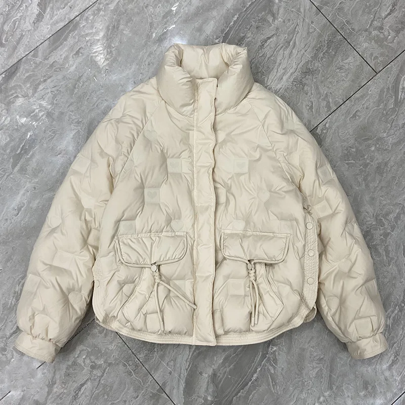 2026 Otoño/Invierno nueva chaqueta de plumón para mujer chaqueta informal con cuello levantado para ir al trabajo