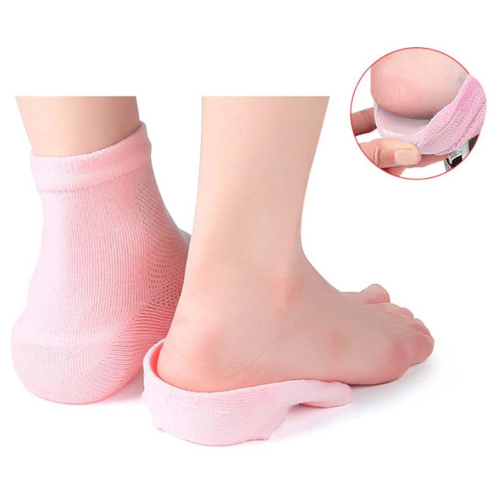 2 Pcs New Silicone Invisible Inner Height Insoles Lifting Increase Socks Outdoor Foot Protection Pad Heel Cushion Hidden Insole