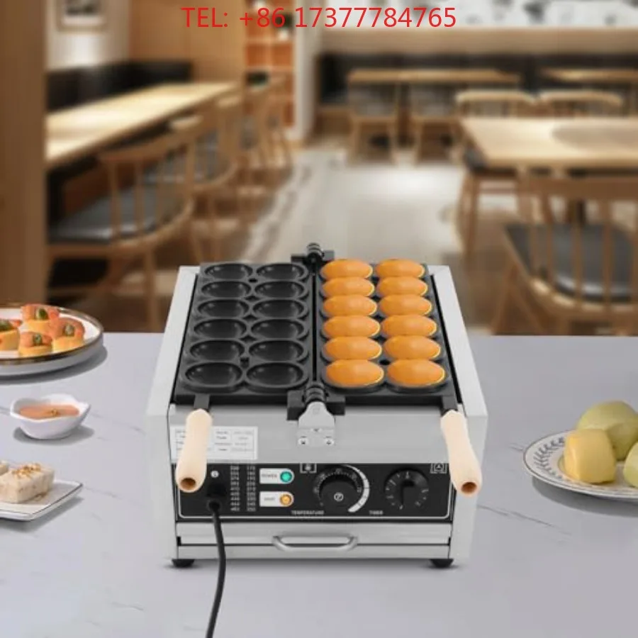 180 Rotating Waffle Maker Machine  High-Power Silver Waffle Maker with 12 Slots Adjustable Temperature Timer Non-Stick Coa