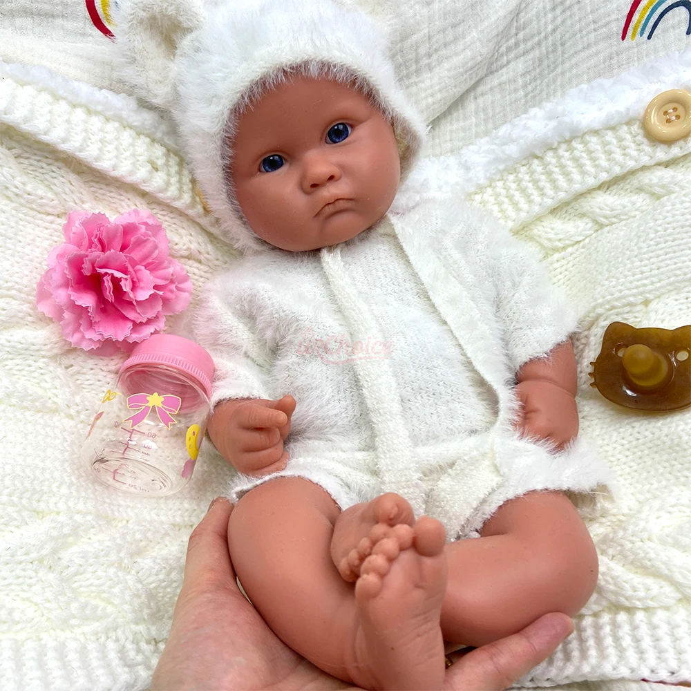 

Реалистичная силиконовая кукла-реборн девочка 45 см, неокрашенная кожа, анатомически точная, для любителей кукол