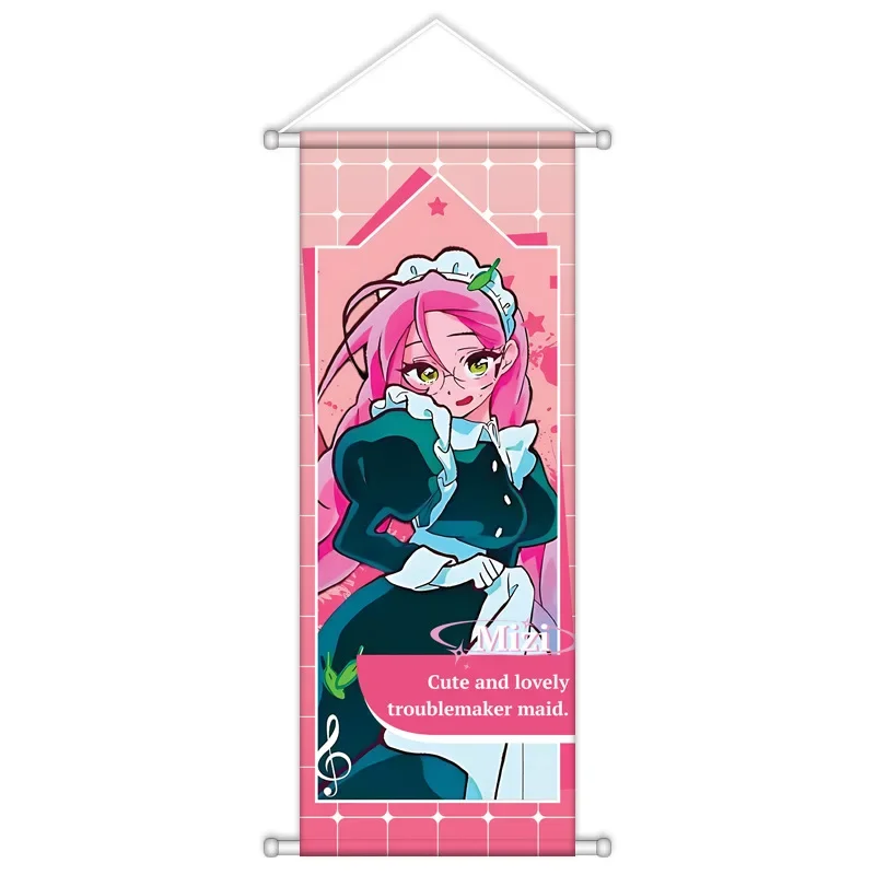 VIKAMA Cyber Pop Music Anime Wall Scroll Tapestry Colorful Stage Character Art Fabric Poster for Bedroom Living Room Dorm Gift
