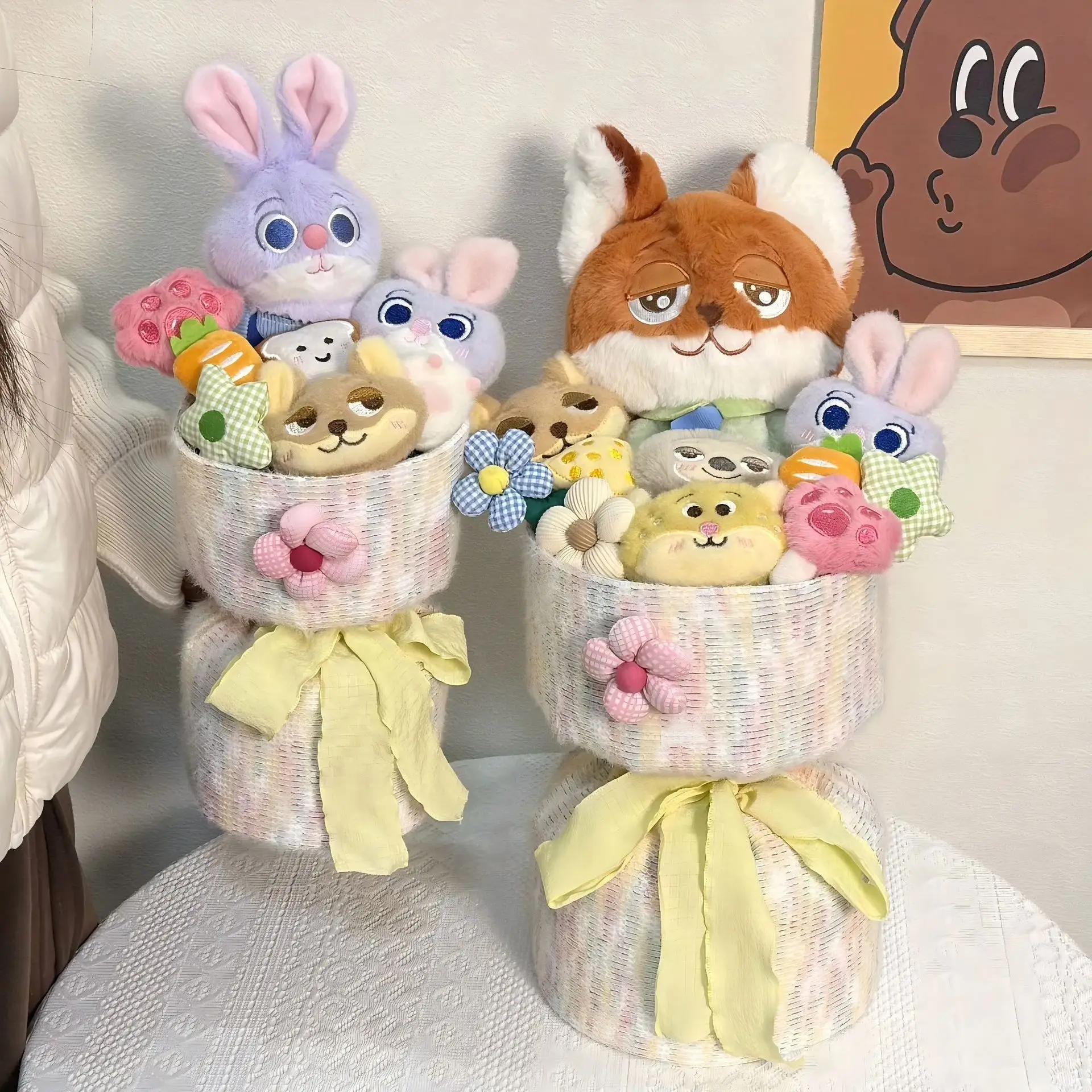 

Disney Zootopia Judy Plush Doll Bouquet Girls Birthday Gift Giving Boyfriend Holiday Decoration Kawaii Student Graduate New Gift
