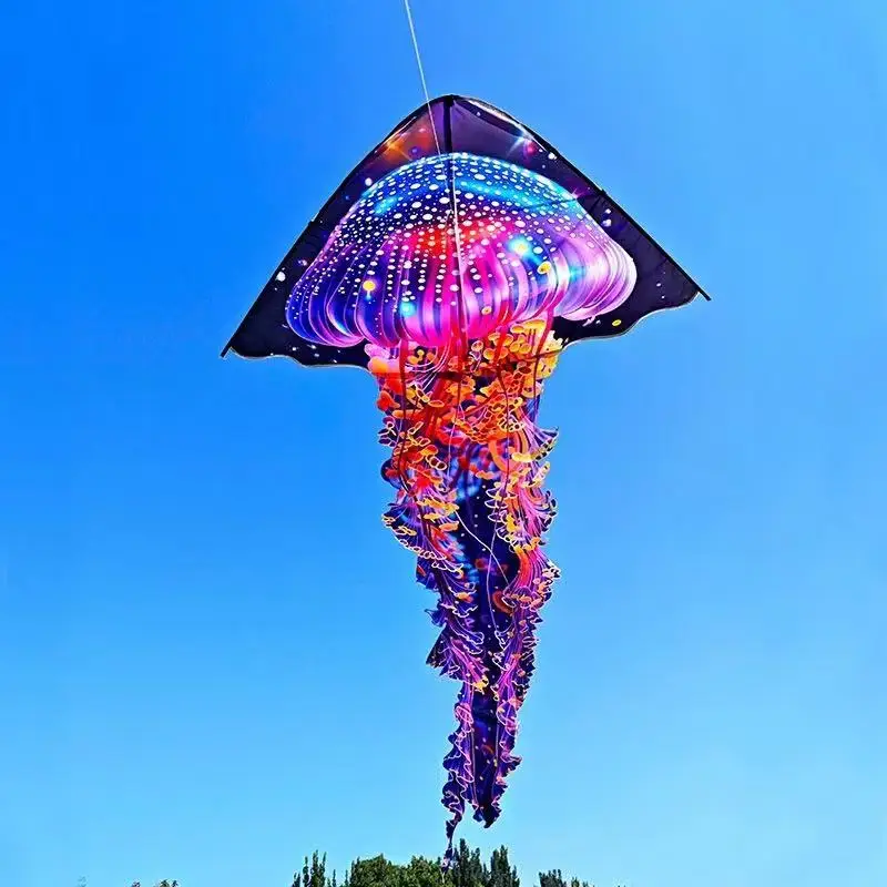Medusa pipas para crianças linha de pipas profissional vento pipa jogos ao ar livre windsurf colorido borboleta acquilone praia pipa