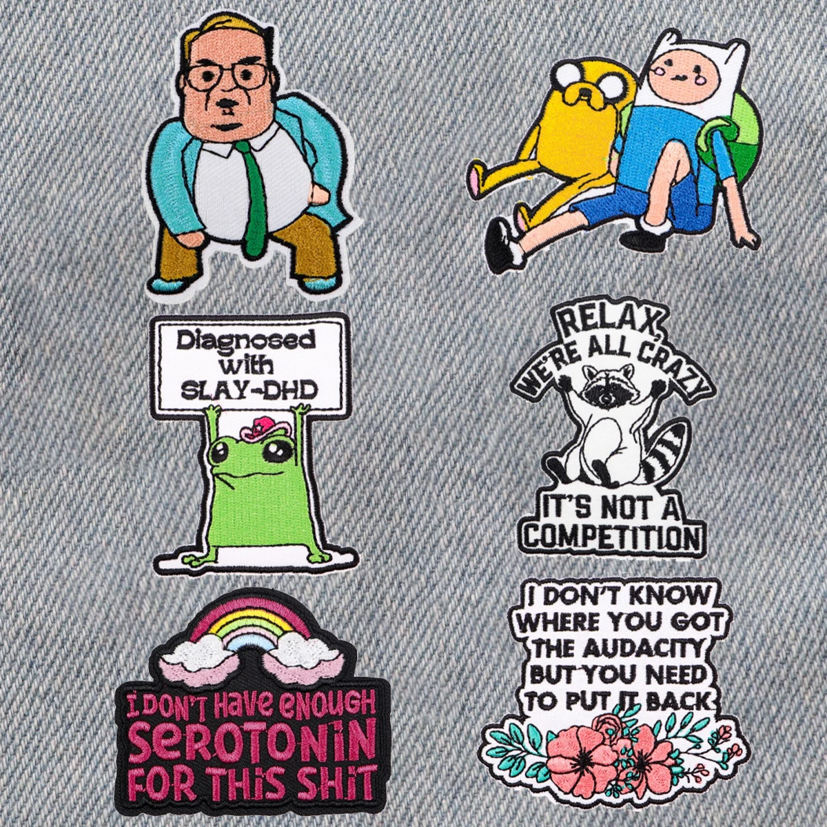 

Funny Quotation Embroidery Patch Cartoon Iron On Patches For Clothing Thermoadhesive Patches On Clothes DIY Sew Badges