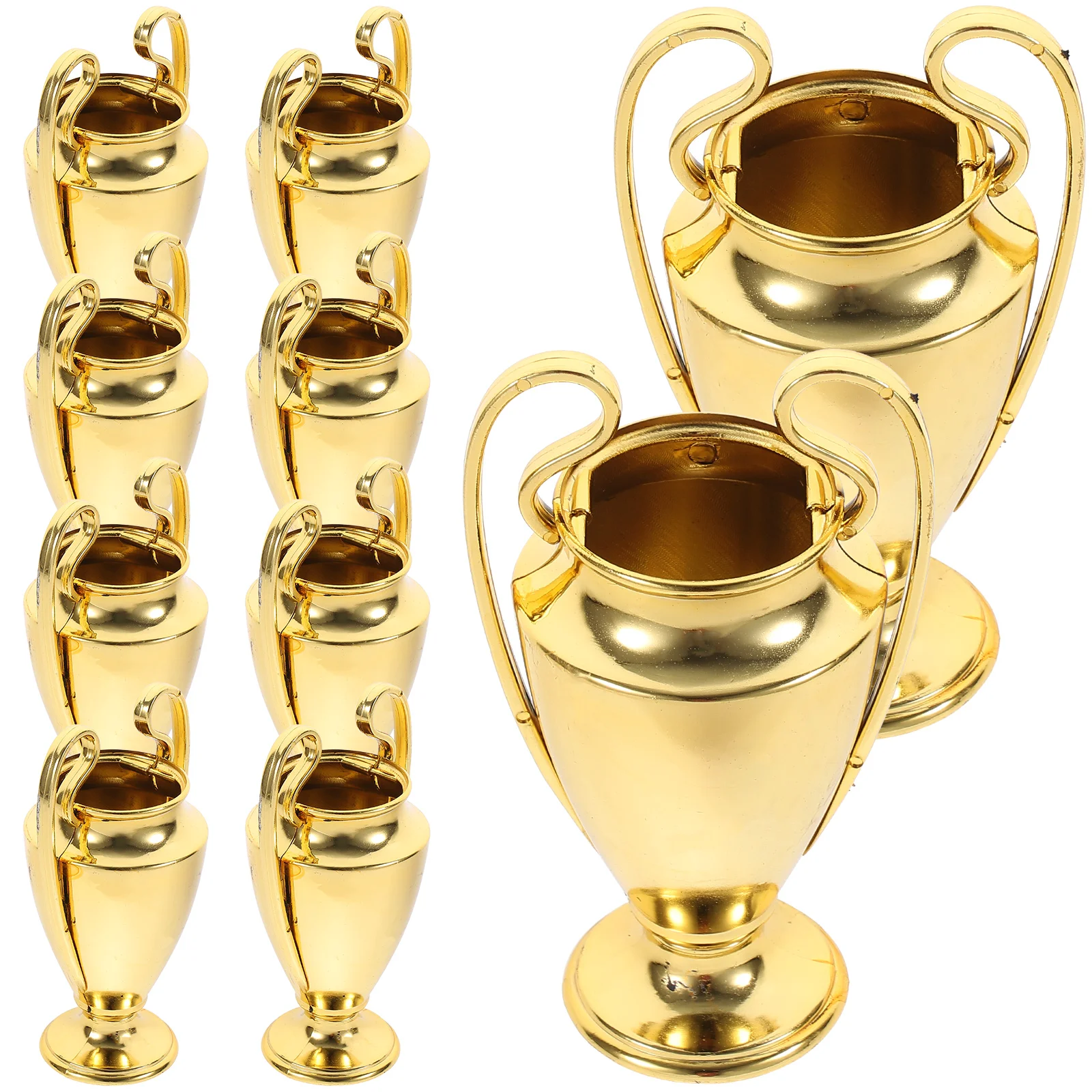 10 Pcs Mini Trophies Trophy Candy Jar Chic Prize Sports Small Golden Delicate Child