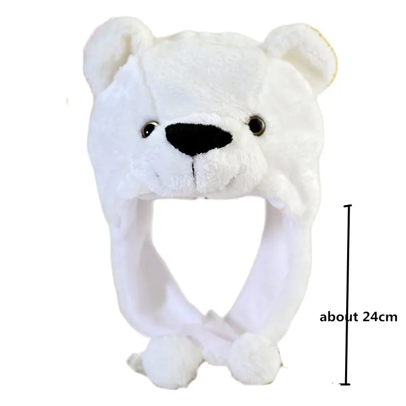 Children Kids Funny Animal Hat Carton Birthday Carnival Party Plush Cap Rabbit Elephant Fox Tiger Hat Costume Dress