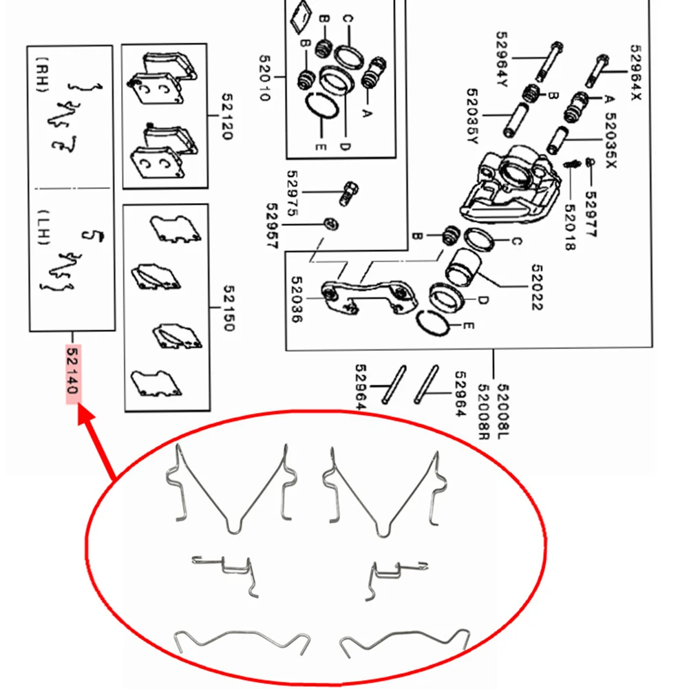 

Replacement Rear Brake Clip Clamps for Mitsubishi For Pajero and For Montero OEM Number MR389630 for Perfect Fit