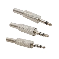 5Pcs 3.5mm Male Plug Soldering Type Metal Male Plug Connector 4pole 3pole 2pole Repair Headphones Jack For Most Earphone Jack