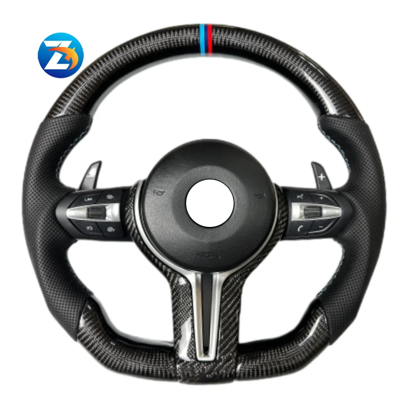 Best race steering wheel for  5 Series 3 Series M3 M5 F10 F30 E71 E90 Modified M Sport LED Thong Carbon Fiber steering wheel