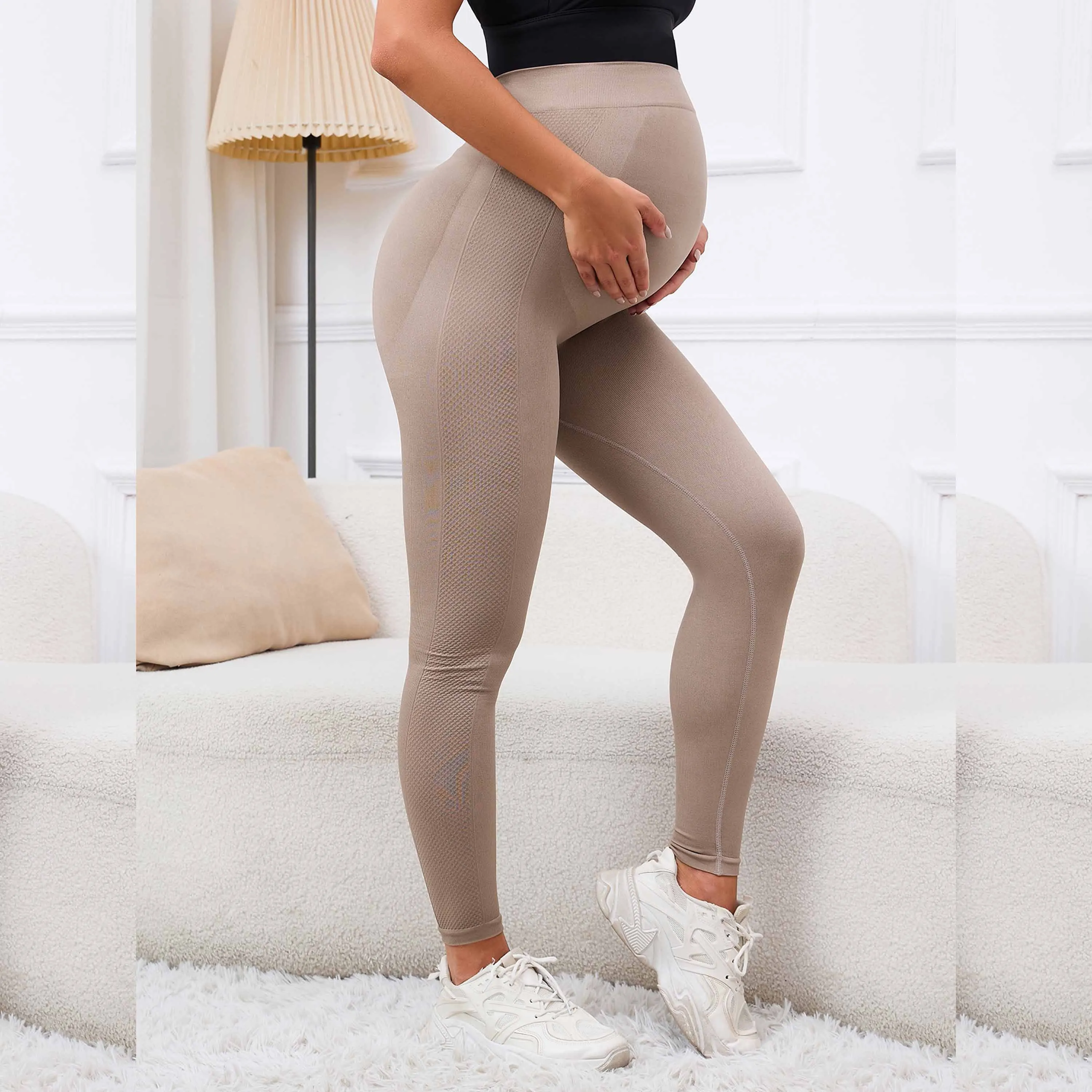 Women Yoga Pants Maternity Leggings   Pregnancy Skinny  Work Out  High Waist Belly Support Legins for Pregnant