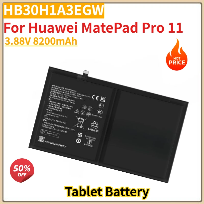 

High Quality Tablet Battery HB30H1A3EGW 3.88V 8200mAh for Huawei MatePad Pro 11 Brand New Replacement Battery