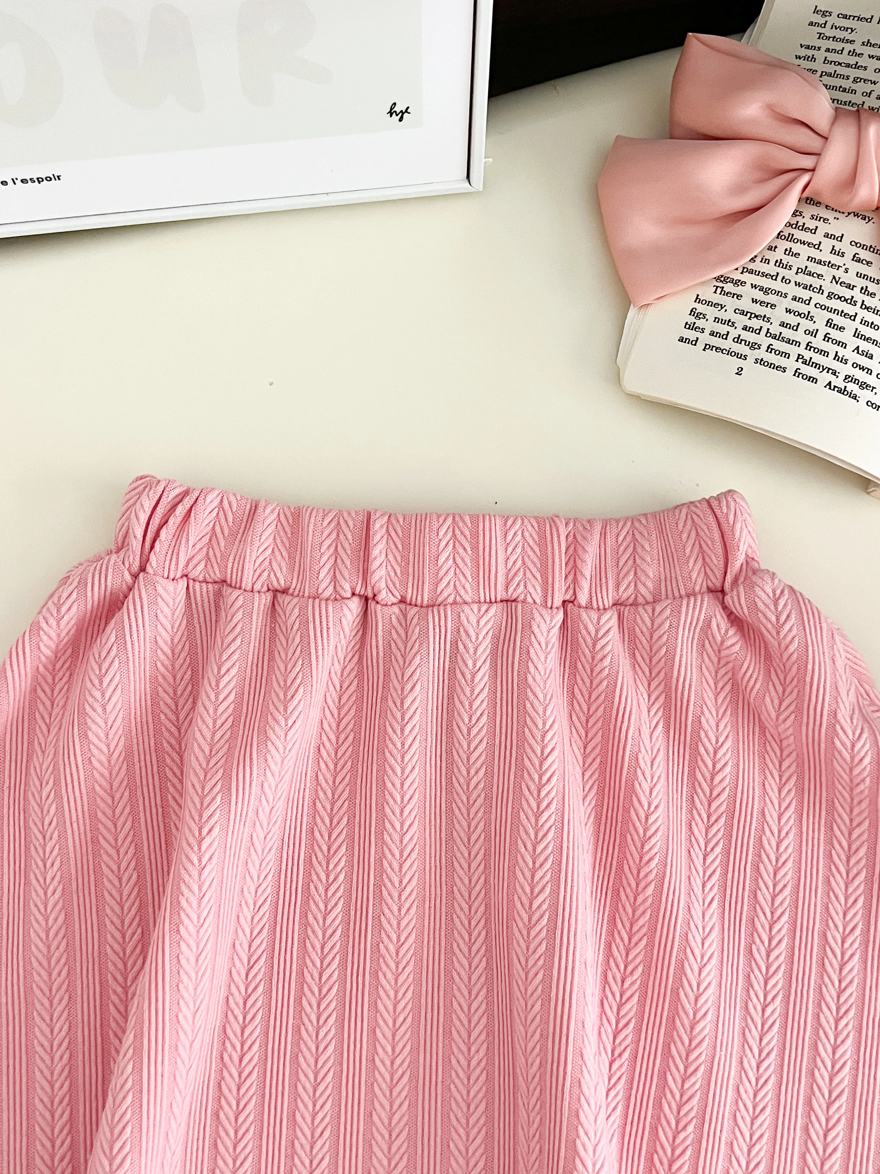 الفكاهة الدب الأطفال ربيع الخريف موضة جديدة الزي كم طويل بلوزات + تنورة قصيرة 2 قطعة مجموعة 3-7 سنوات الفتيات ملابس كاجوال #6