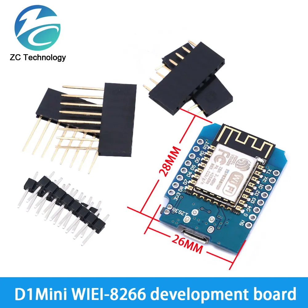 D1 Mini ESP8266 ESP-12F CH340G V2 USB dla WeMos rejestrator danych płyta rozwojowa WIFI V3.0 NodeMCU Lua DHT22 AM2302 WS2812 RGB