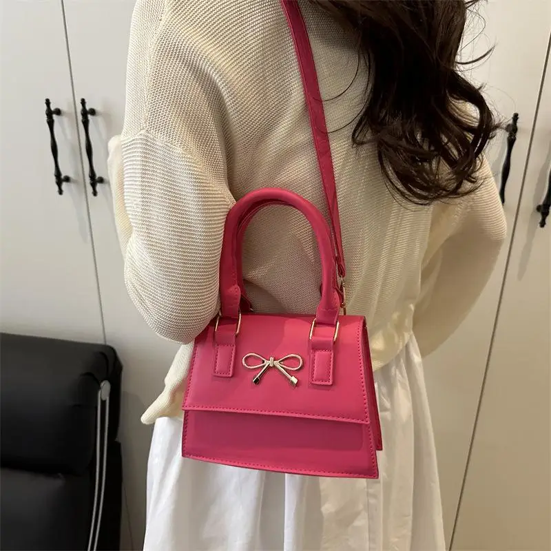 

Стильная универсальная сумка через плечо из искусственной кожи с бантом, женская темпераментная сумка на плечо, модный подарок