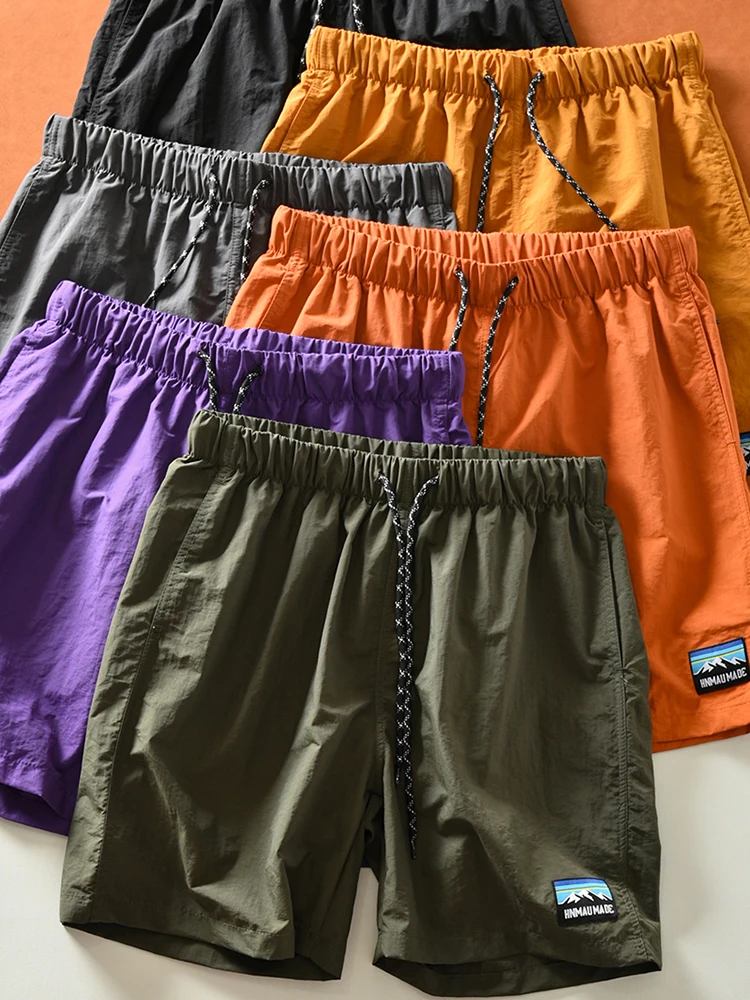 orts Masculinos Leves de Secagem Rápida e Respiráveis para Corrida, Calças de Praia de Crimento Médio, Moda Casual Espor...