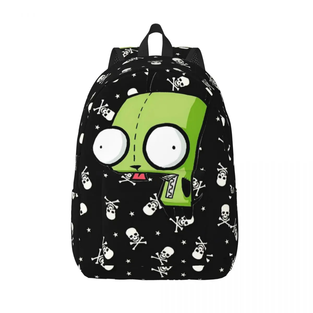 Invader Zim Gir Skull Backpack for Men Women Teenage High School Business Daypack College Canvas Bags Lightweight