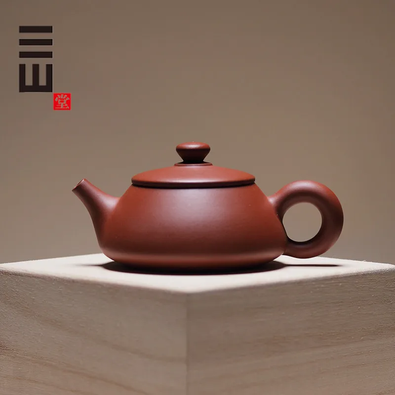 |Shipiao Teapot Chaozhou Handmade Purple Clay Pot Little Teapot Antique Authentic Famous Authentic Yixing Cinnabar Sand Hand Pul