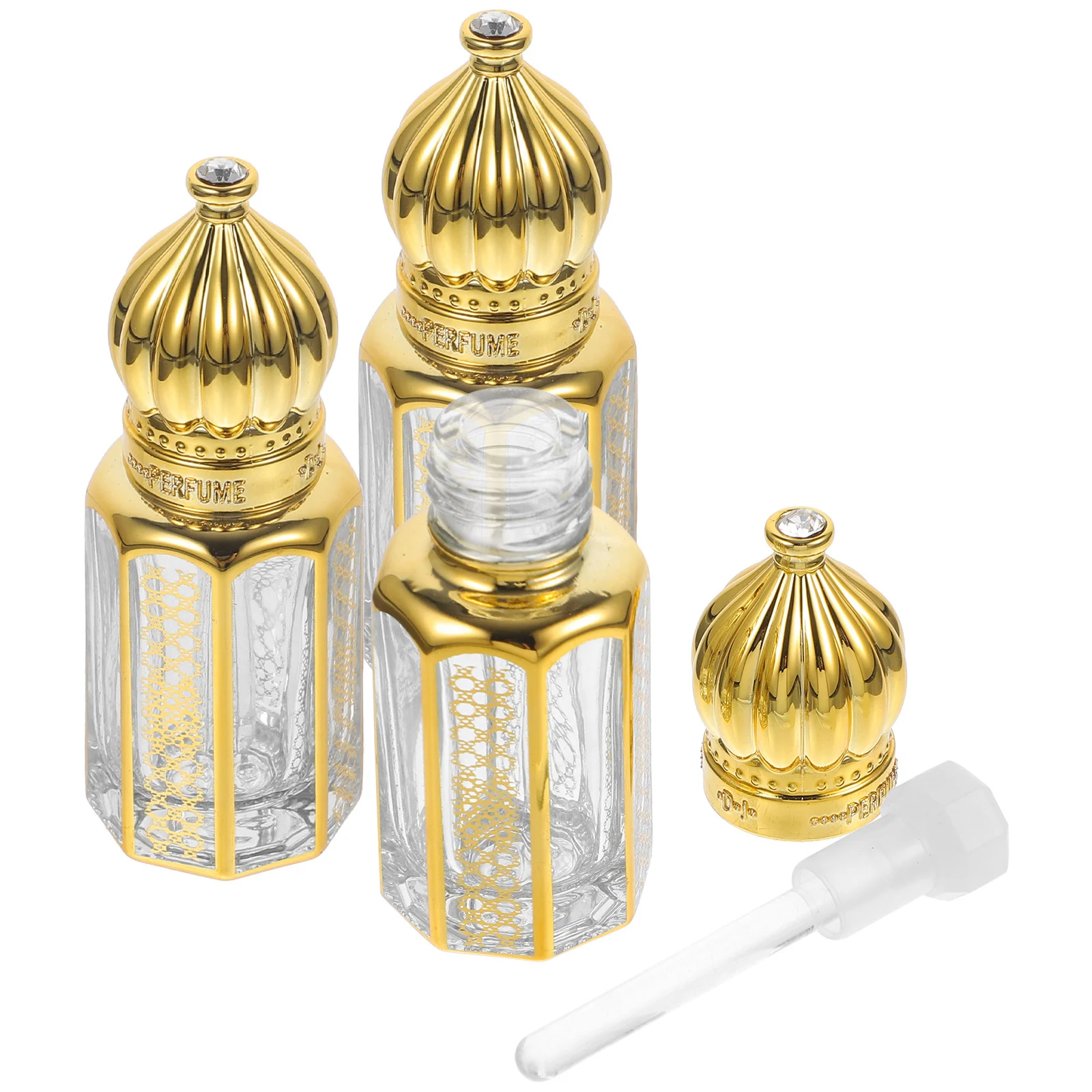 3 قطع من زجاجات قطارة الزيوت العطرية، حاويات عطر زجاجية قابلة لإعادة الملء، موزعات عطرية للسفر، مانعة للتسرب للزيوت