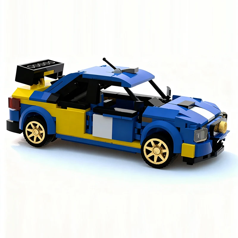 City Car Model MOC Building Bricks High-Performance Rally Racing Car Modular Technology Children Holiday Gifts Assemble Toy Suit