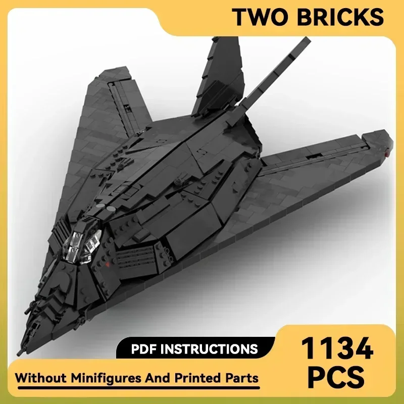 Military Aircraft Model Moc Building Bricks F-117 Nighthawk Fighter Technology Blocks Gifts Christmas Toys DIY Sets Assembly