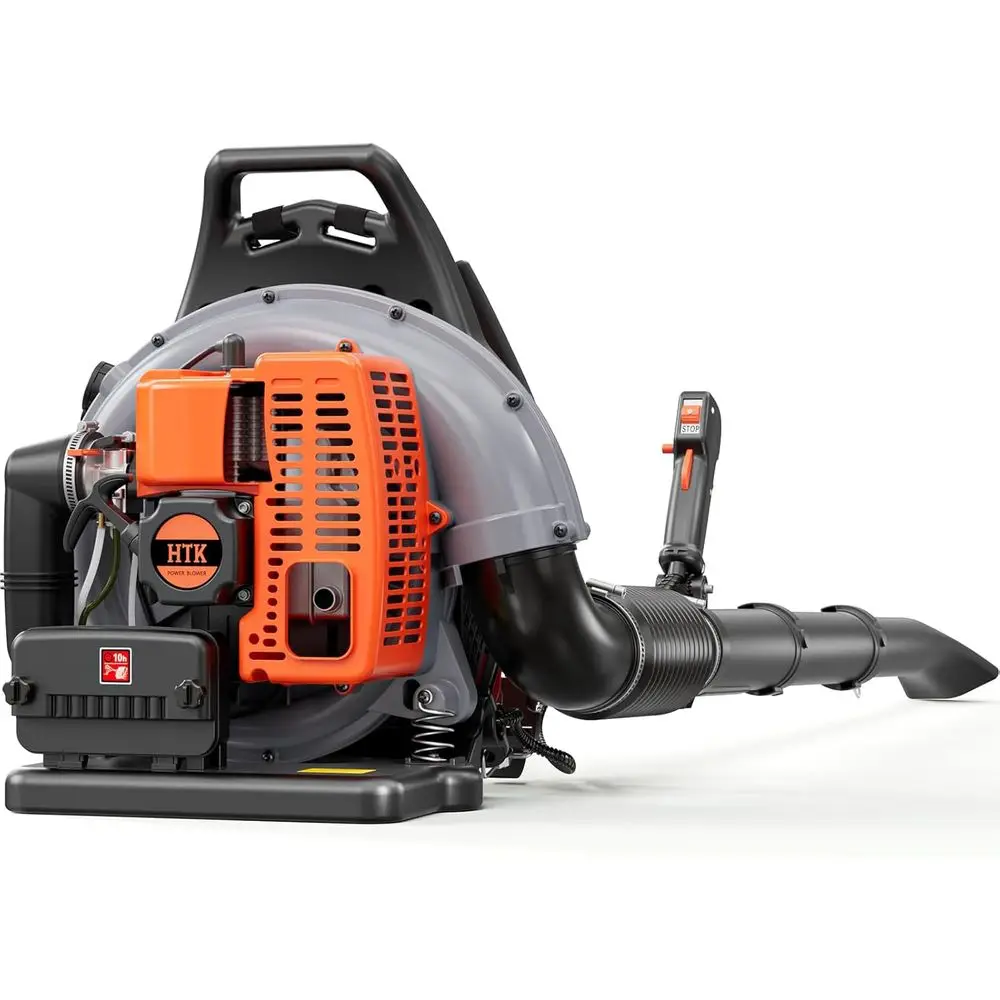 

Backpack Blower, 63CC Gas Powered Lea Blower with 665 CM & 205 MPH or Commercial Lawn Care, Yard Debris & Removal (Orange)